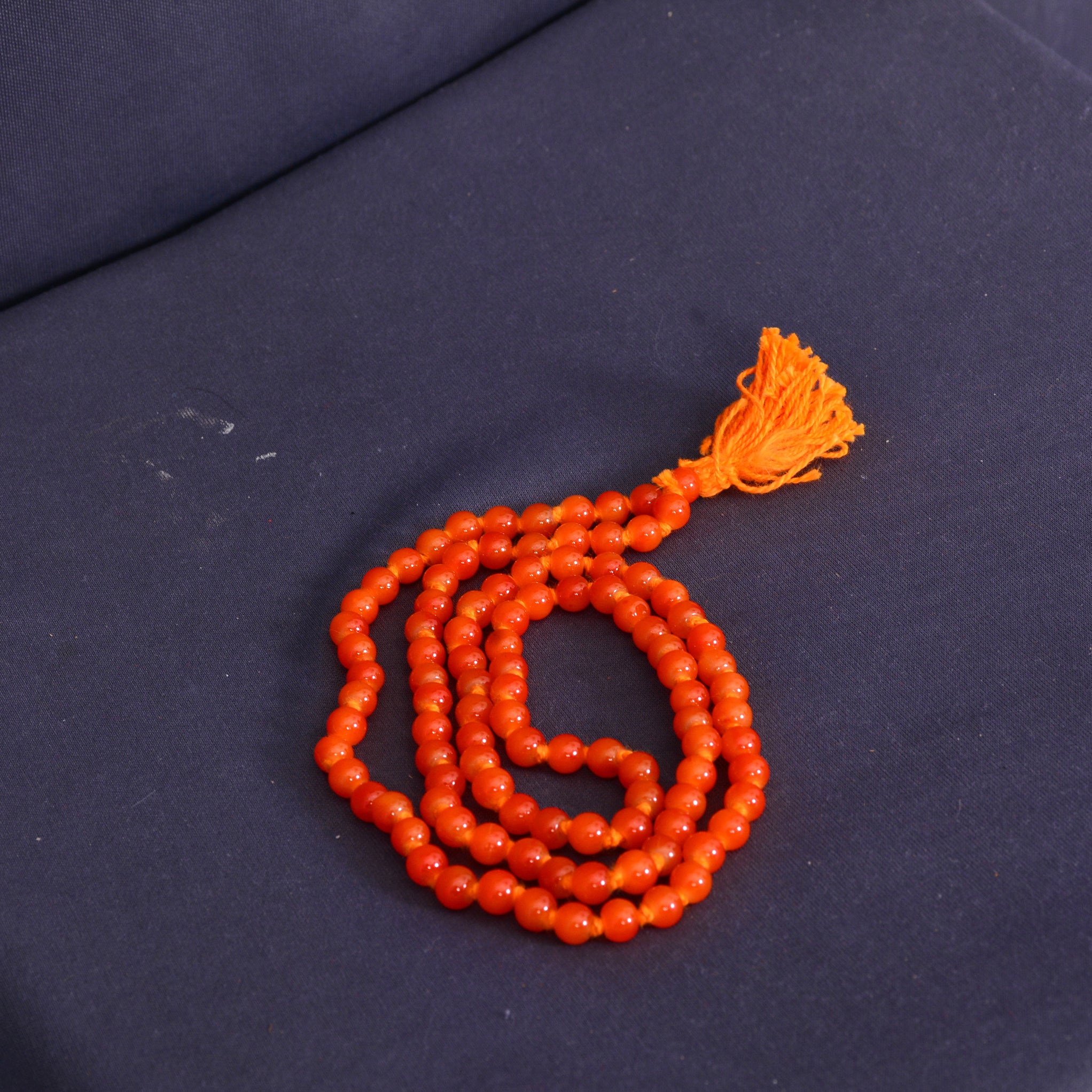 Orange Hakik Mala (Agate Rosary)