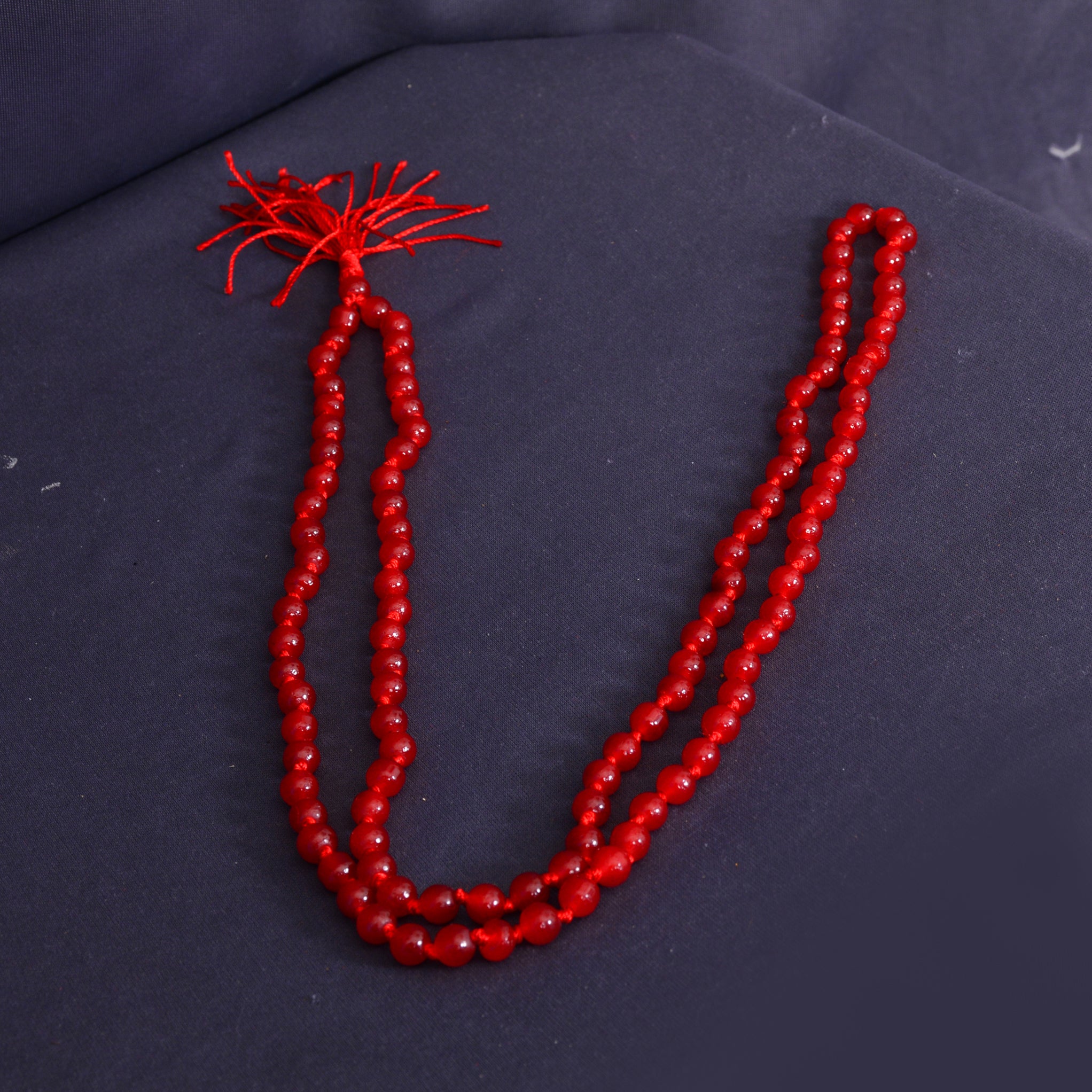 Red Hakik Mala (Red Agate Rosary) - Moksha Mandir