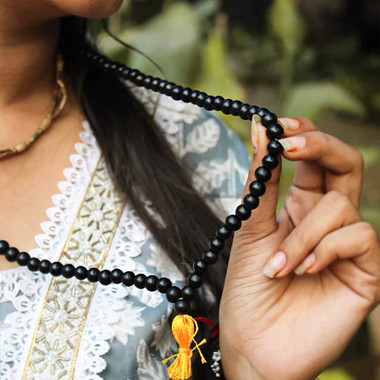 Karungali (Ebony) Mala 8mm – Power, Protection & Spiritual Strength - Moksha Mandir